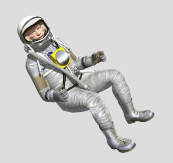 一个银色衣服的宇航员SU模型下载_sketchup草图大师SKP模型