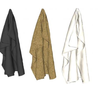 挂着的毛巾抹布SU模型下载_sketchup草图大师SKP模型