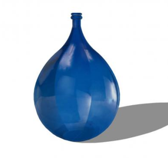 蓝色花瓶古董摆件SU模型下载_sketchup草图大师SKP模型