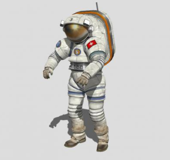 宇航员人物SU模型下载_sketchup草图大师SKP模型