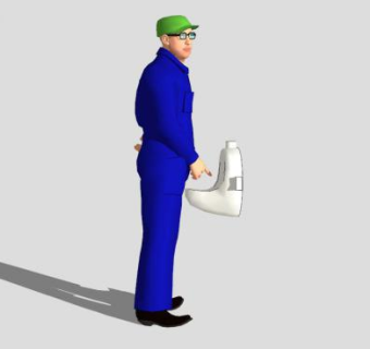 一个管道维修员SU模型下载_sketchup草图大师SKP模型