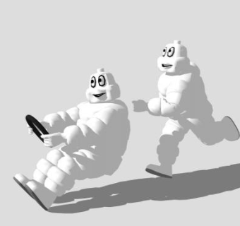 两个米其林开车SU模型下载_sketchup草图大师SKP模型