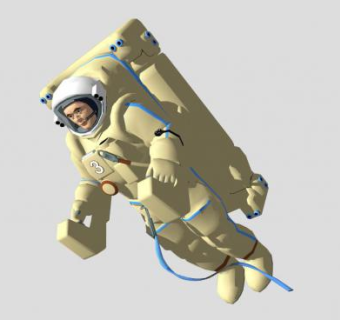 太空悬浮的宇航员太空人SU模型下载_sketchup草图大师SKP模型