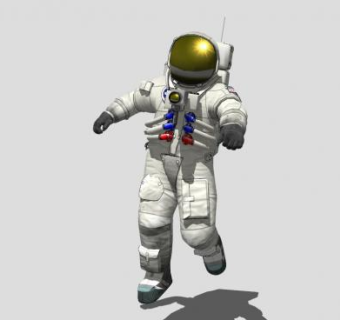 走路的宇航员SU模型下载_sketchup草图大师SKP模型