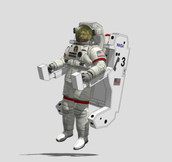 宇航员太空人人物SU模型下载_sketchup草图大师SKP模型