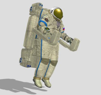 一个站着的宇航员SU模型下载_sketchup草图大师SKP模型