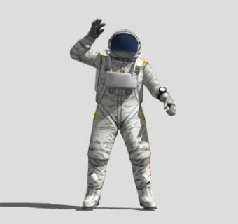 一个打招呼的宇航员SU模型下载_sketchup草图大师SKP模型