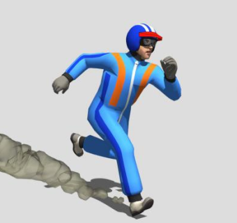 奔跑的赛车手SU模型下载_sketchup草图大师SKP模型