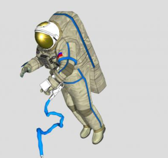 一个宇航员SU模型下载_sketchup草图大师SKP模型