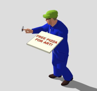 钉板子的工人人物SU模型下载_sketchup草图大师SKP模型