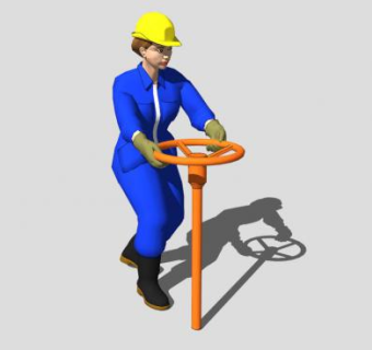 女驾驶员人物SU模型下载_sketchup草图大师SKP模型