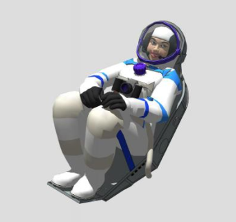 女性宇航员人物SU模型下载_sketchup草图大师SKP模型