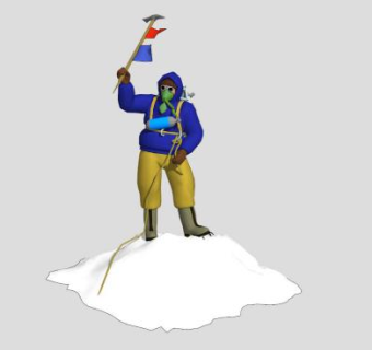 登山运动员SU模型下载_sketchup草图大师SKP模型