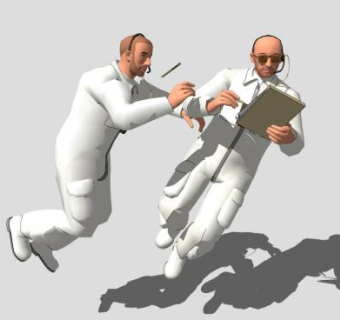 太空站里的宇航员SU模型下载_sketchup草图大师SKP模型