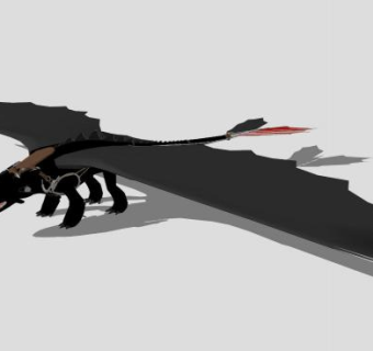 西方传说黑龙SU模型下载_sketchup草图大师SKP模型