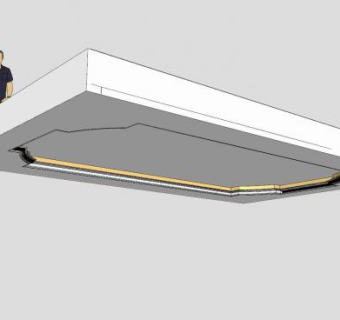 客厅石膏吊灯封顶SU模型下载_sketchup草图大师SKP模型