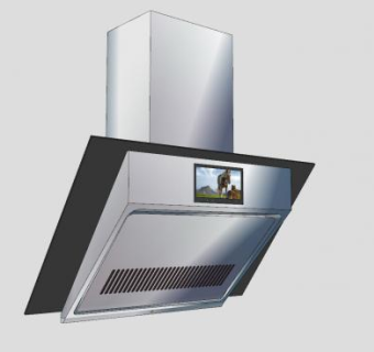 不锈钢无油烟机SU模型下载_sketchup草图大师SKP模型