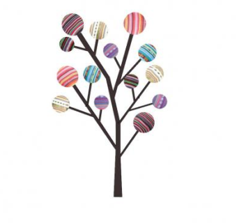 室内墙壁装饰画树SU模型下载_sketchup草图大师SKP模型