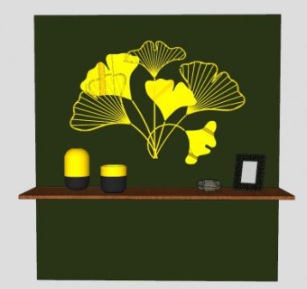 欧式墙壁装饰品SU模型下载_sketchup草图大师SKP模型