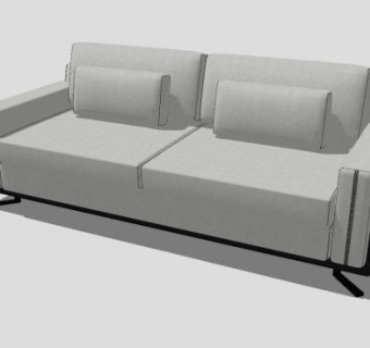 现代简约双人沙发家具SU模型下载_sketchup草图大师SKP模型