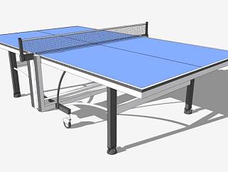 户外移动式乒乓球桌SU模型下载_sketchup草图大师SKP模型