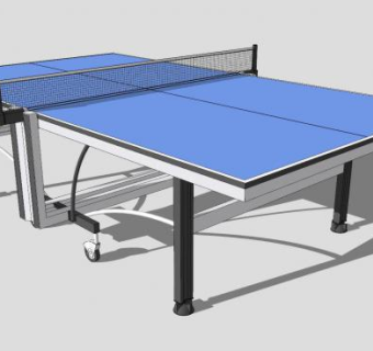 户外移动式乒乓球桌SU模型下载_sketchup草图大师SKP模型