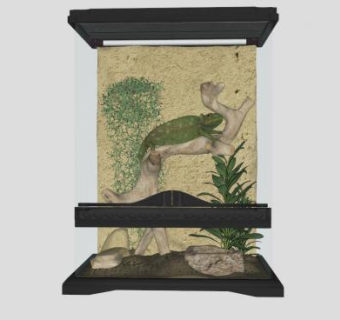 绿色蜥蜴动物SU模型下载_sketchup草图大师SKP模型