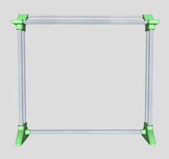 新款双杆晾晒架中岛架SU模型下载_sketchup草图大师SKP模型