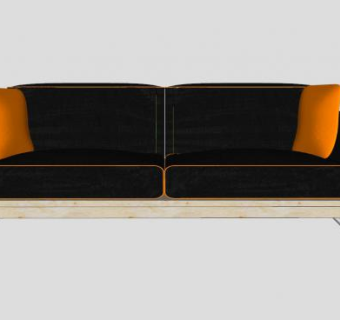 简易皮革沙发家具SU模型下载_sketchup草图大师SKP模型