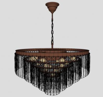 靓丽的吊灯灯具SU模型下载_sketchup草图大师SKP模型