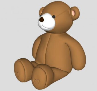 熊娃娃布娃娃SU模型下载_sketchup草图大师SKP模型