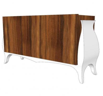 新古典餐边柜SU模型下载_sketchup草图大师SKP模型