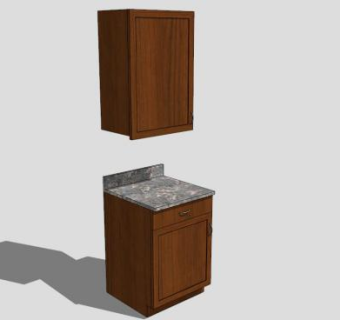 浴室柜洗漱台SU模型下载_sketchup草图大师SKP模型