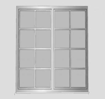 实用的玻璃窗窗户SU模型下载_sketchup草图大师SKP模型