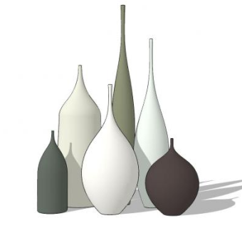抽象花瓶SU模型下载_sketchup草图大师SKP模型