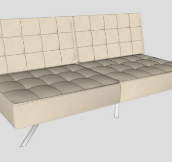 现代软包小沙发家具SU模型下载_sketchup草图大师SKP模型