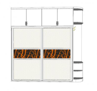 白色衣柜组合柜家具SU模型下载_sketchup草图大师SKP模型
