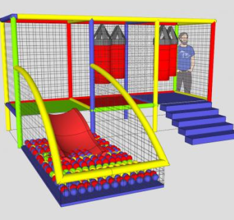 室内海洋球儿童游乐设施SU模型下载_sketchup草图大师SKP模型
