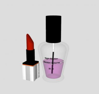 口红指甲油液SU模型下载_sketchup草图大师SKP模型