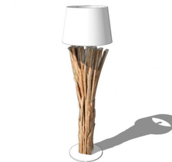 树枝形状落地灯SU模型下载_sketchup草图大师SKP模型