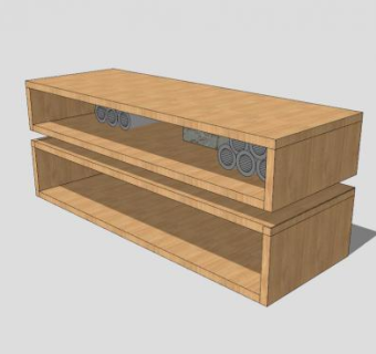 简约木质浴室柜SU模型下载_sketchup草图大师SKP模型