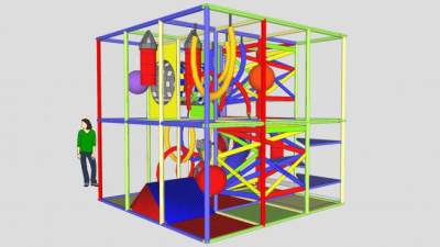 儿童拓展游乐设备SU模型下载_sketchup草图大师SKP模型
