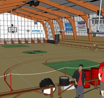 室内篮球场运动场SU模型下载_sketchup草图大师SKP模型