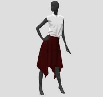 橱窗女模特SU模型下载_sketchup草图大师SKP模型