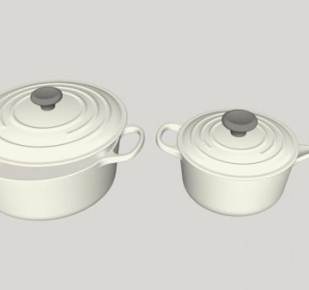 烹饪锅头厨房用具SU模型下载_sketchup草图大师SKP模型