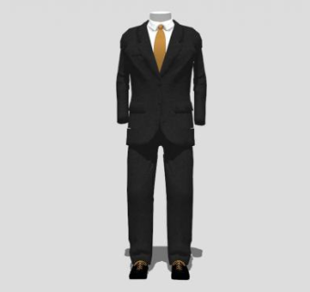 通勤男装店男模特SU模型下载_sketchup草图大师SKP模型