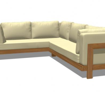 L形两用沙发家具SU模型下载_sketchup草图大师SKP模型