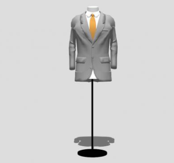 男性职业装模特SU模型下载_sketchup草图大师SKP模型