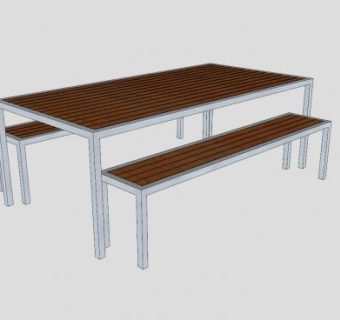 户外简易座椅SU模型下载_sketchup草图大师SKP模型
