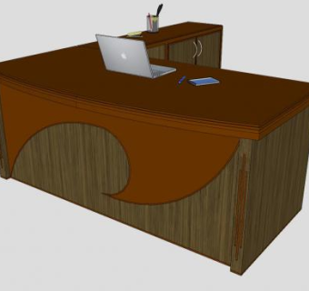 抽屉办公桌SU模型下载_sketchup草图大师SKP模型